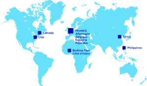 Carte des implantations Bayard